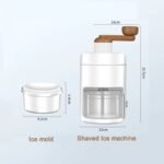 Manual Shaved Ice Machine – Portable Snow Cone Maker & Ice Crusher with Free Ice Cube Tray for Home & Outdoor Use