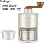 Manual Shaved Ice Machine – Portable Snow Cone Maker & Ice Crusher with Free Ice Cube Tray for Home & Outdoor Use