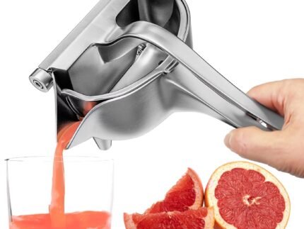Manual Citrus Juicer Handheld Lemon Orange Squeezer – Heavy Duty Manual Fruit Press Juice Extractor for Home & Kitchen