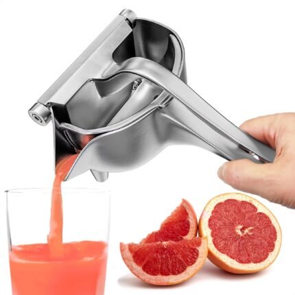 Manual Citrus Juicer Handheld Lemon Orange Squeezer – Heavy Duty Manual Fruit Press Juice Extractor for Home & Kitchen
