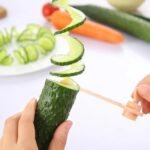 Manual Spiral Vegetable Cutter – Potato, Cucumber, Carrot Twister Slicer Spiralizer for Kitchen Salads & Garnishing