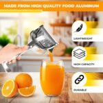 Manual Citrus Juicer Handheld Lemon Orange Squeezer – Heavy Duty Manual Fruit Press Juice Extractor for Home & Kitchen