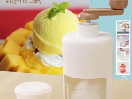 Manual Shaved Ice Machine – Portable Snow Cone Maker & Ice Crusher with Free Ice Cube Tray for Home & Outdoor Use