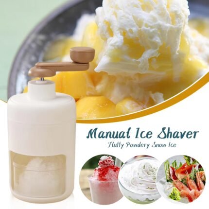 Manual Shaved Ice Machine – Portable Snow Cone Maker & Ice Crusher with Free Ice Cube Tray for Home & Outdoor Use