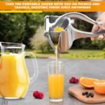 Manual Citrus Juicer Handheld Lemon Orange Squeezer – Heavy Duty Manual Fruit Press Juice Extractor for Home & Kitchen