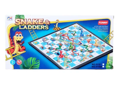 Magnetic Snake & Ladders and Ludo 2-in-1 Board Game for Kids & Family