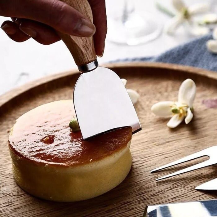 Mini Wooden Handle Cheese Knife Set 6 pcs – Compact Stainless Steel Utensils for Charcuterie Boards
