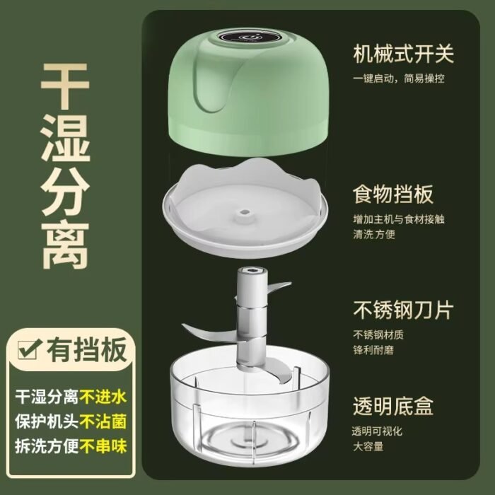 Multi-Function 12-in-1 USB Mini Food Chopper – Portable Garlic, Onion, Veg Prep