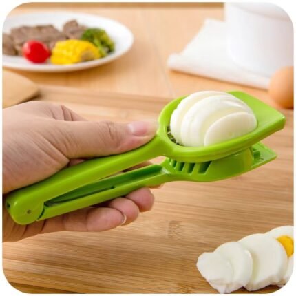 Multi-Function Egg & Fruit Slicer – Hard-Boiled Egg Cutter, Strawberry & Kiwi Divider, Mushroom Vegetable Slicing Tool