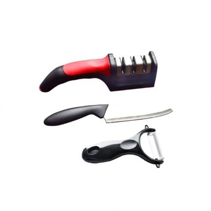 Multi-Function Kitchen Knife Sharpener & Ceramic Peeler Combo – 3 Stage Sharpening Tool