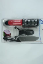 Multi-Function Kitchen Knife Sharpener & Ceramic Peeler Combo – 3 Stage Sharpening Tool