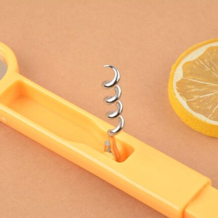 Multi-Functional 2-in-1 Stainless Steel Bottle Opener with Fruit Peeler – Compact Pocket Tool
