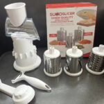 Multi-Functional Hand Roller Vegetable Cutter – 3-in-1 Rotary Slicer, Cheese Grater & Food Chopper