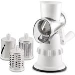 Multi-Functional Hand Roller Vegetable Cutter – 3-in-1 Rotary Slicer, Cheese Grater & Food Chopper