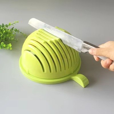 Multifunction Salad Cutter Bowl & Chopper – 2-in-1 Kitchen Gadget for Quick Fruit & Vegetable Prep