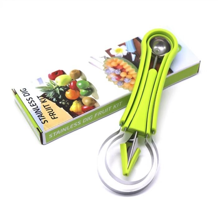 Multifunction Stainless Steel Fruit Carving Kit – Ball Scooper, Separator, Carving Tool Set