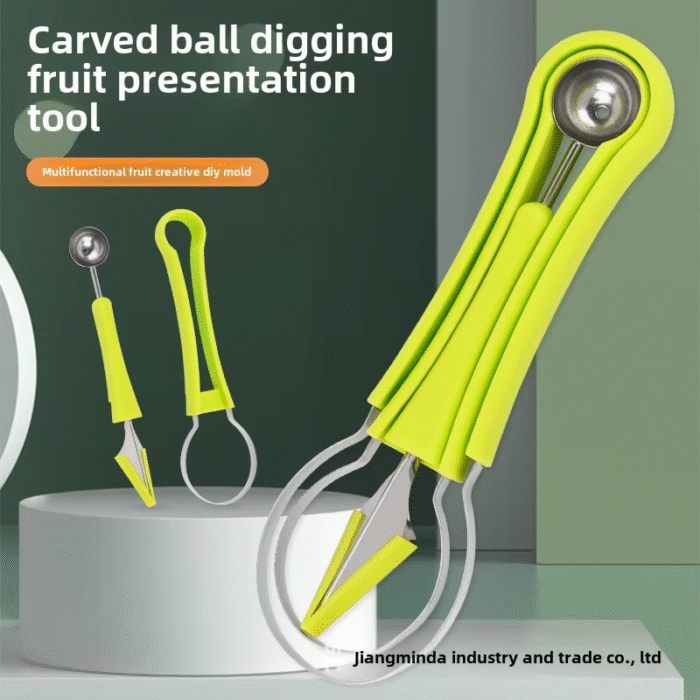 Multifunction Stainless Steel Fruit Carving Kit – Ball Scooper, Separator, Carving Tool Set