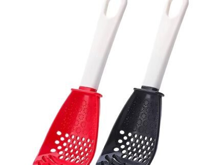 Multifunctional Kitchen Cooking Spoon – Heat-Resistant Garlic Press, Potato Masher & Colander