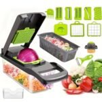 Multifunctional Vegetable Slicer Dicer Cutter – High-Efficiency Food Chopper with Interchangeable Blades