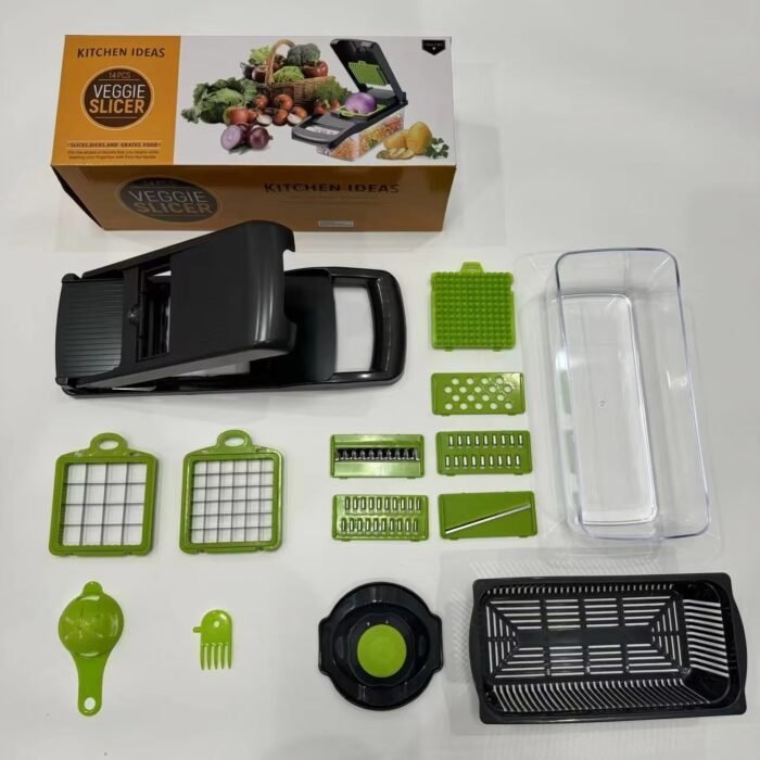 Multifunctional Vegetable Slicer Dicer Cutter – High-Efficiency Food Chopper with Interchangeable Blades