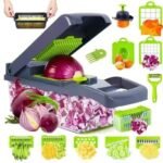 Multifunctional Vegetable Slicer Dicer Cutter – High-Efficiency Food Chopper with Interchangeable Blades