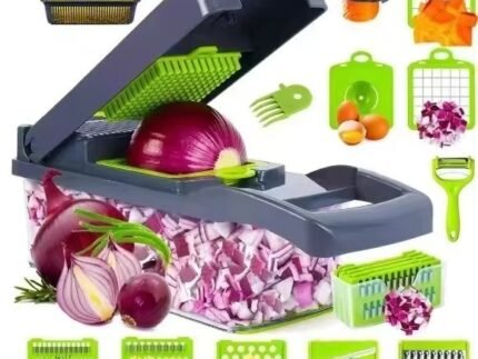 Multifunctional Vegetable Slicer Dicer Cutter – High-Efficiency Food Chopper with Interchangeable Blades