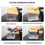 Kitchen Dish Soap Dispenser with Integrated Sponge Holder – Easy Cleanup and Durable Design
