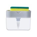Kitchen Dish Soap Dispenser with Integrated Sponge Holder – Easy Cleanup and Durable Design