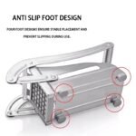 Premium Manual French Fry Cutter Stainless Steel with Adjustable Blades – Heavy Duty Potato Slicer for Home Kitchen Use