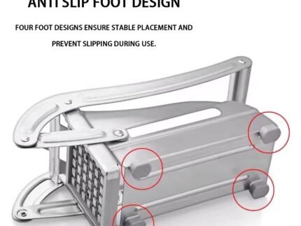 Premium Manual French Fry Cutter Stainless Steel with Adjustable Blades – Heavy Duty Potato Slicer for Home Kitchen Use