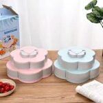 Petal-Shaped Rotating Snack & Jewelry Organizer – Wedding, Party, and Kids Snack Storage Box