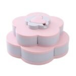 Petal-Shaped Rotating Snack & Jewelry Organizer – Wedding, Party, and Kids Snack Storage Box