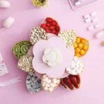 Petal-Shaped Rotating Snack & Jewelry Organizer – Wedding, Party, and Kids Snack Storage Box