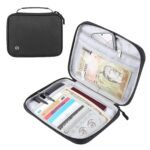 Portable 2-in-1 Travel Organizer Bag – Scratch-Proof Storage Case for Electronics, Cables, Passport & Cards with Handle