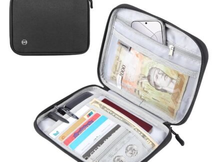 Portable 2-in-1 Travel Organizer Bag – Scratch-Proof Storage Case for Electronics, Cables, Passport & Cards with Handle
