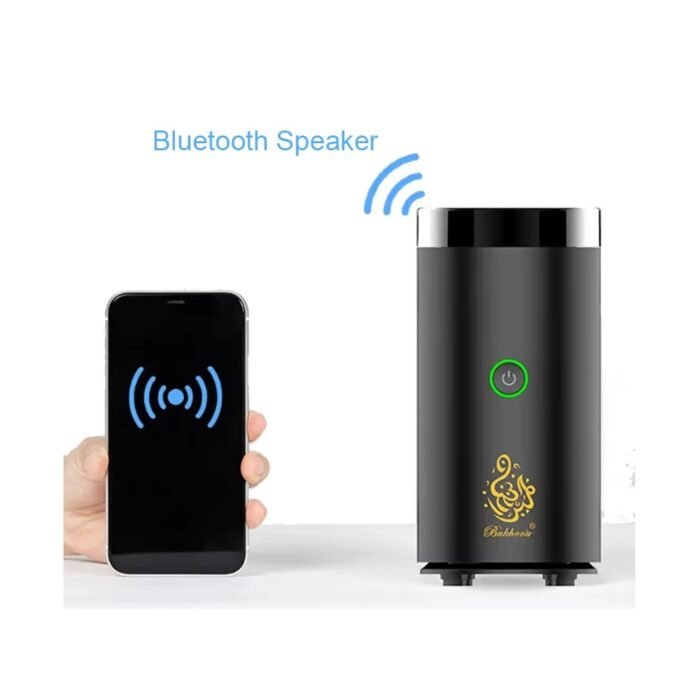 Portable Electric Bakhoor Burner for Car & Home – Metal Design with Bluetooth Speaker