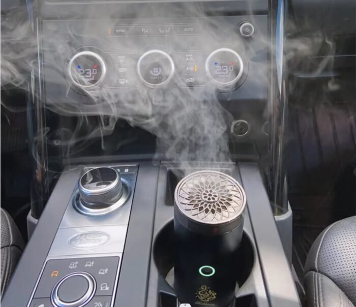 Portable Electric Bakhoor Burner for Car & Home – Metal Design with Bluetooth Speaker