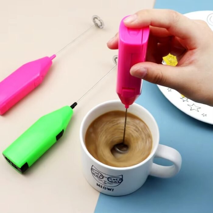 Portable Electric Milk Frother – Handheld Mini Coffee Whisk & Matcha Mixer for Home & Travel