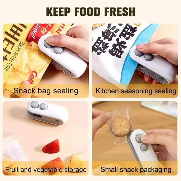 Portable Food Bag Heat Sealer – Handheld USB Rechargeable Mini Sealing Machine