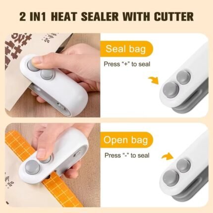 Portable Food Bag Heat Sealer – Handheld USB Rechargeable Mini Sealing Machine
