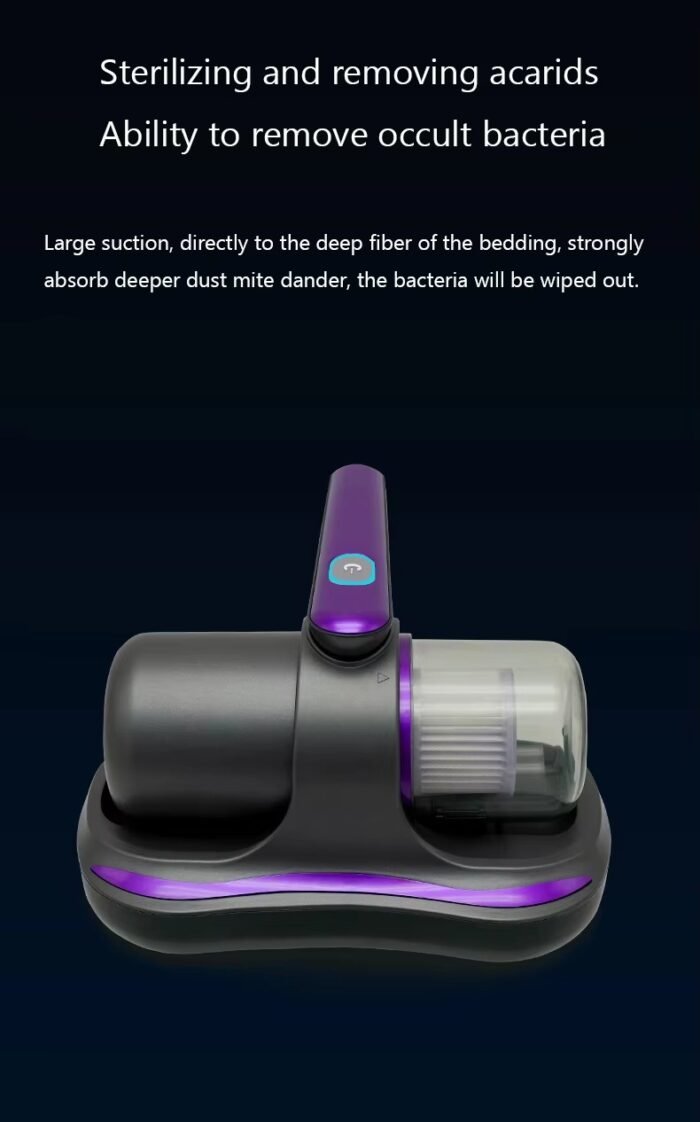 Portable Handheld UV Dust Mite Remover – USB Rechargeable Bed Vacuum Cleaner for Household Use (1)
