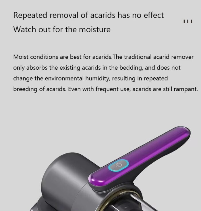 Portable Handheld UV Dust Mite Remover – USB Rechargeable Bed Vacuum Cleaner for Household Use (1)