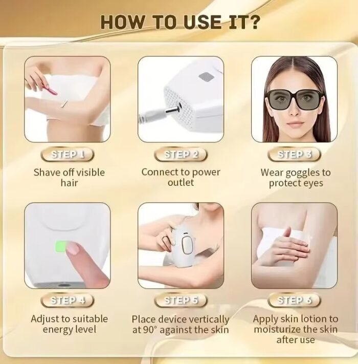 Portable Laser Hair Remover – IPL Epilator for Full-Body Use