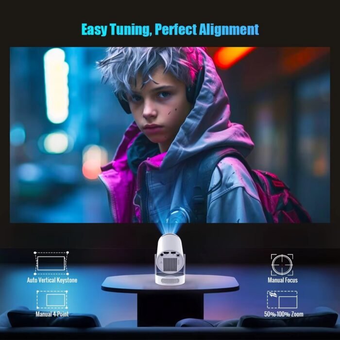Portable Magcubic HD Projector – Android LED Cinema Projector with 8000 Lumens