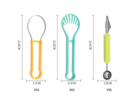 Portable Multi-Functional Fruit Tool – Stainless Steel Melon Baller, Ice Cream Scoop & Cutter