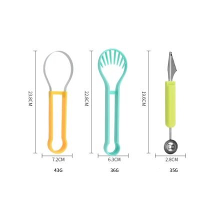Portable Multi-Functional Fruit Tool – Stainless Steel Melon Baller, Ice Cream Scoop & Cutter