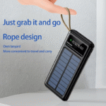 Portable Solar Power Bank with Display – Fast Charging USB Battery Pack & Phone Holder4