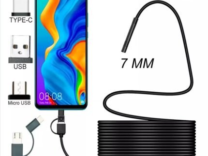 Portable Waterproof Inspection Camera – 7 mm 2 m USB Borescope for Android & PC