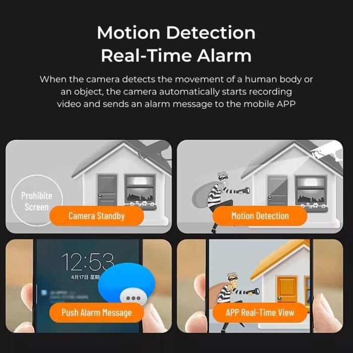 Portable Wireless Home Security Mini Camera – 1080P Wireless IP Cam with Motion Detection