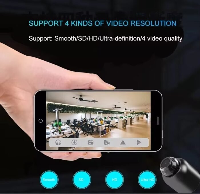Portable Wireless Home Security Mini Camera – 1080P Wireless IP Cam with Motion Detection